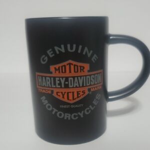 💥SOLD💥Harley-Davidson Black Mug with Orange Logo